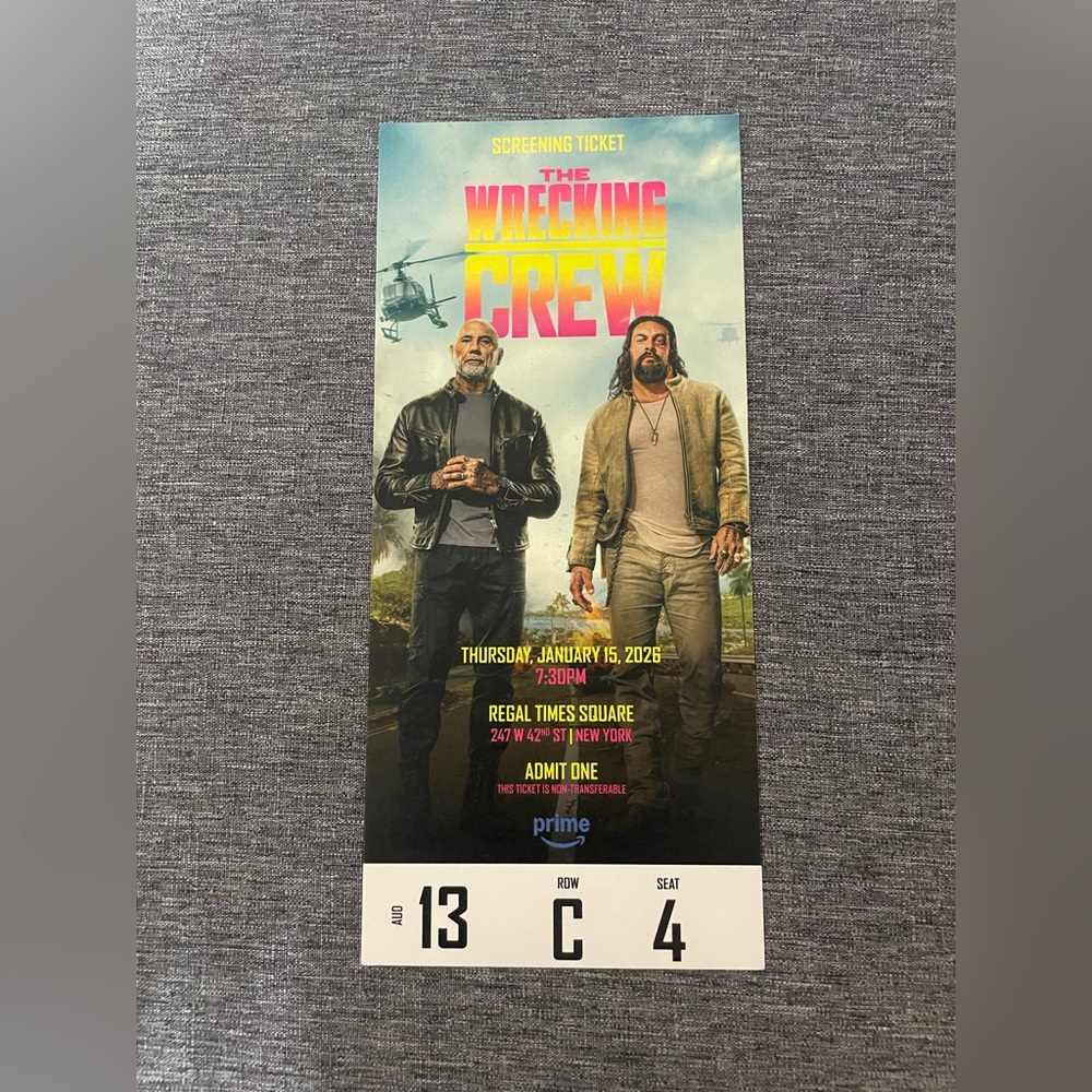 Wrecking crew ticket